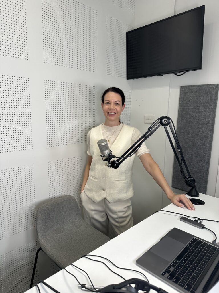 Amber Daines podcast setup
