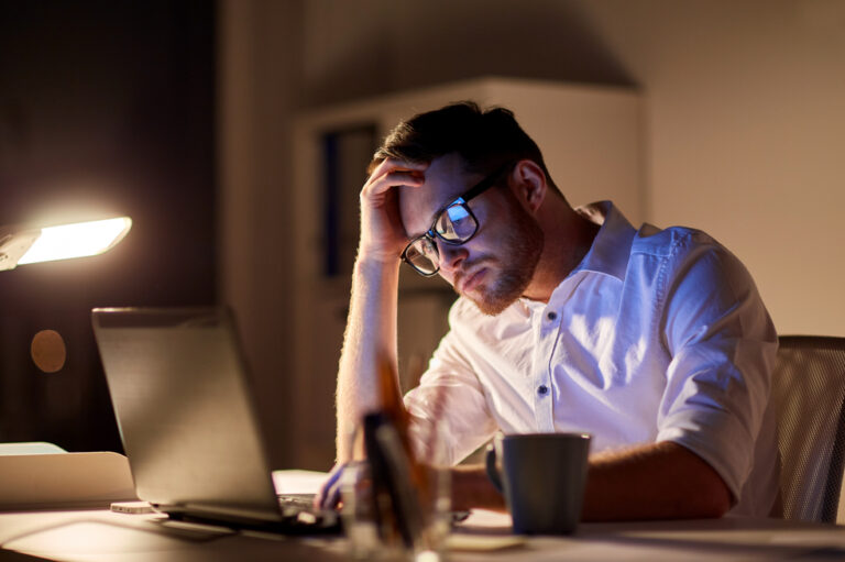 Stressed businessman